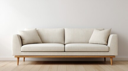 red sofa isolated on white