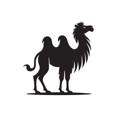 camel vector silhouette clip art logo design illustration