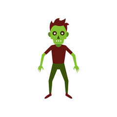 Obraz premium Female Zombie Doodle Vector Character For A Spooky And Undead Woman