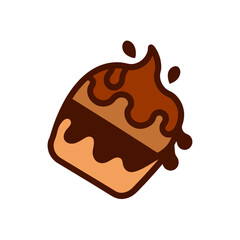 Chocolate Bar With A Bite Doodle Vector For A Tasty And Eaten Snack