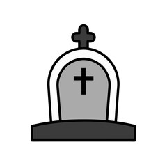 Obraz premium Full Moon Cemetery Doodle Vector For A Classic Nighttime Horror Scene