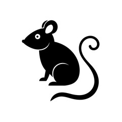 Fototapeta premium Creepy Sewer Rat Doodle Vector Clip Art For Grimy And Spooky Illustrations