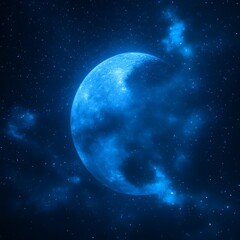 Obraz premium Cosmic moonlit sky