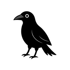 Fototapeta premium Flying Crow Silhouette Doodle Vector For Dark And Mysterious Design Themes
