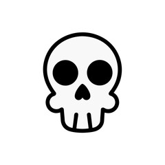 Human Skull Doodle Vector Clip Art For Halloween And Anatomy Illustrations