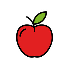 Fototapeta premium Poison Apple Doodle Vector Illustration For Fairytale And Halloween Graphics