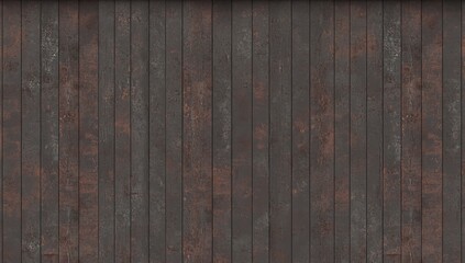 Rusted dark brown wood paneling