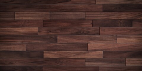 Dark brown wooden plank flooring