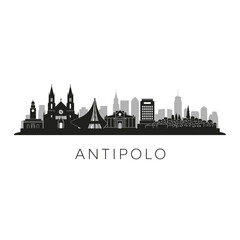 Antipolo Skyline with Philippines Minimal Vector.