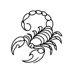 Obraz premium Scorpion illustration representing witchcraft and mystical symbols 