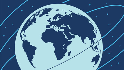 Fototapeta premium world map on blue background