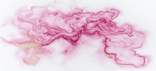 Abstract pink and gold marbled design