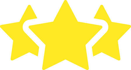 Yellow stars icon - glyph