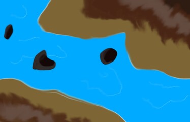 simple background illustration of a river