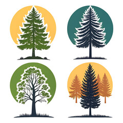 Fototapeta premium set of trees
