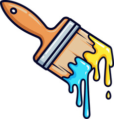 Brush and paint vector illustration