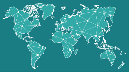 Fototapeta premium map of the world in the form of a tree