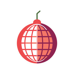 Disco mirror ball cherry logo vector illustration isolated on white background