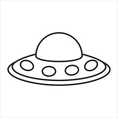 Ufo icon outline vector
