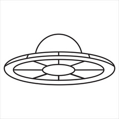 Ufo icon outline vector
