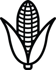 Corn Icon Outline Vector Illustration