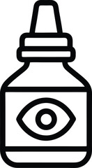 Eye Drop Bottle Icon Outline Vector Illustration