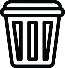 Laundry Basket Icon Outline Vector Illustration