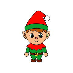 Cheerful Christmas Elf Helper Doodle Vector Clipart For Holiday Season Artworks