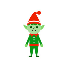 Cartoon Elf Doodle Vector Clip Art for Christmas Decoration