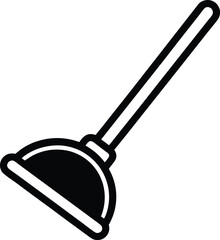 Plunger Icon Outline Vector Illustration