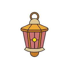 Simple Lantern Doodle Vector Clip Art for Holiday Evening