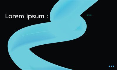 vibrant abstract design featuring flowing blue shape against black background, creating modern and dynamic visual effect. Ideal for digital art or technology themes