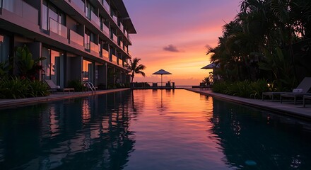 Fototapeta premium quiet hotel pool