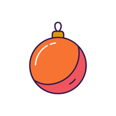 Round Bauble Doodle Vector Clip Art Ornament