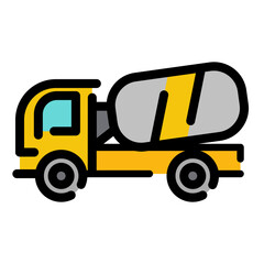 Naklejka premium construction truck icon 