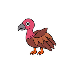 Obraz premium Unique Vulture Doodle Vector Clip Art on White Background Illustration