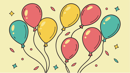 vector illustration of a colorful balloons