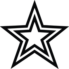Obraz premium Star Icon Outline Vector Illustration