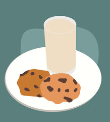 cookies and a glass of milk