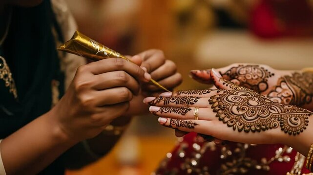henna tattoo on hands