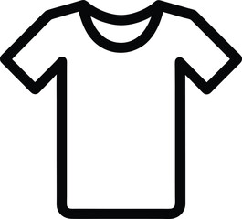 T Shirt Icon Outline Vector Illustration