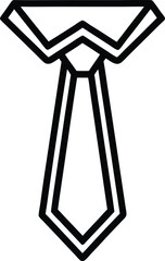 tie icon outline vector illustration