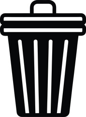 trash bin kitchen icon outline vector illustration
