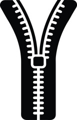 zipper icon outline vector illustration