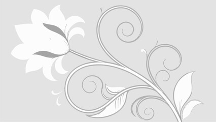 abstract floral background with butterflies