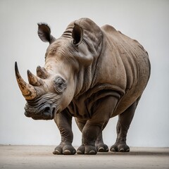 Fototapeta premium rhino on white background
