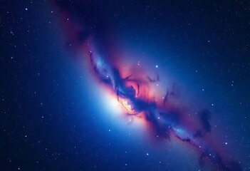Fototapeta premium Luminous cosmic night sky with twinkling stars and a vibrant galaxy, illustration, stars
