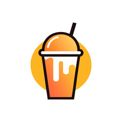 Orange Drink or Smoothie Logo