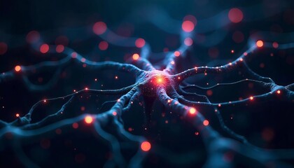 Neural Network Visualization – Abstract AI Technology Concept