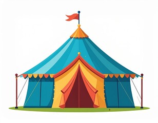 Colorful Pixel Art Circus Tent